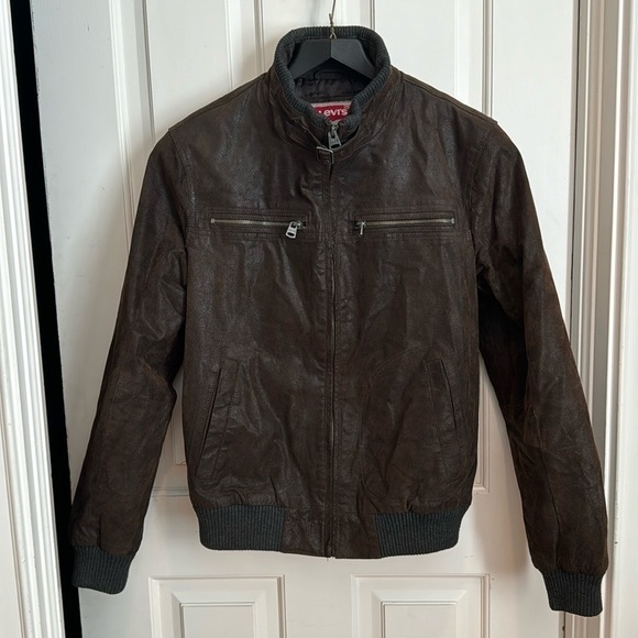 Levi’s 🔥Sale🔥brown leather jacket - Picture 1 of 11